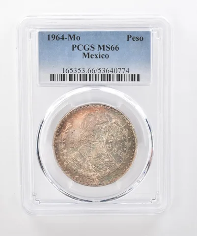 1964 Mo Mexico Peso MS66 PCGS Beautiful Tone *1405