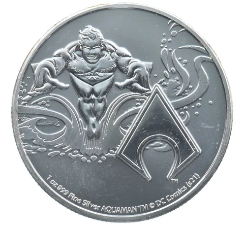 Better Date - 2022 Niue 2 Dollars - 1 Oz. Silver Aquaman World Coin- Silver *786