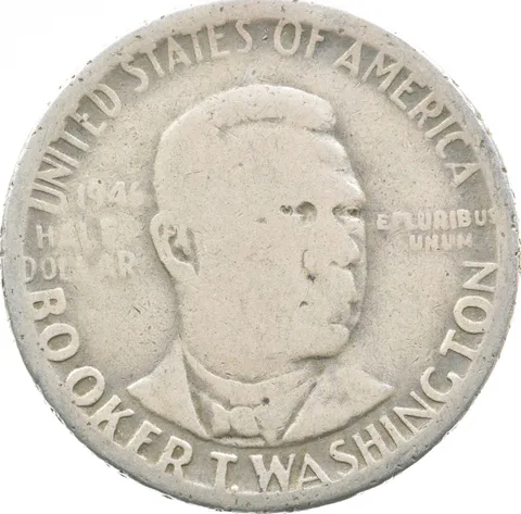1946 Booker T Washington Commemorative Half Dollar Lowball a0544