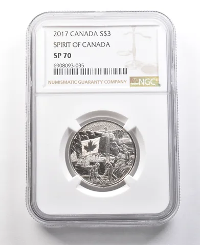 2017 Canada 3 Dollars Silver Spirit Of Canada SP70 NGC a8418