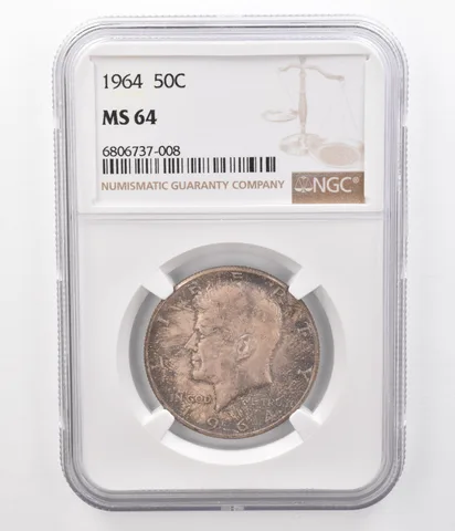 1964 Kennedy Half Dollar MS64 NGC Beautifully Toned a8649