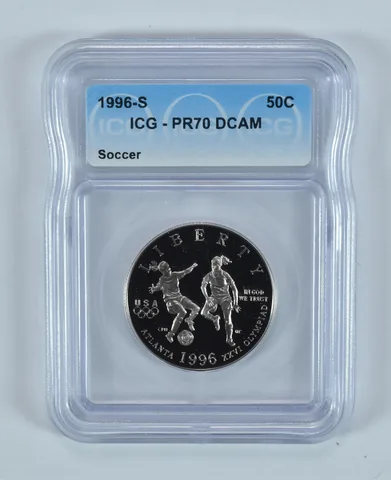 1996-S Olympic Soccer Commemorative Half Dollar PR70 DCAM ICG