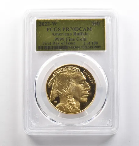 2022-W $50 American Gold Buffalo FDOI 1 Oz Gold PR70 DCAM PCGS *4027