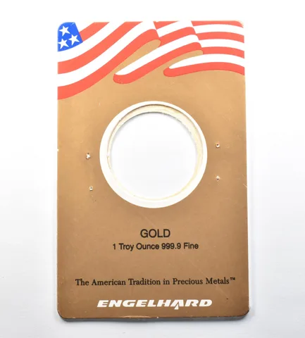 Engelhard Assay Certificate For 1 Oz Gold - NO Coin *0817