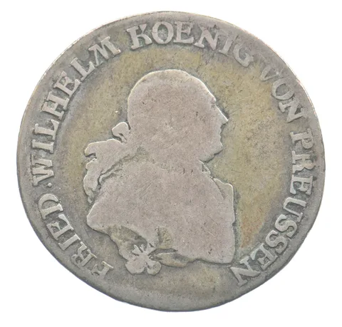 1786-1797 Prussia Poland 1/3 Thaler Fred Wilhelm II *4051