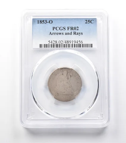 1853-O Seated Liberty Quarter Arrows And Rays FR02 PCGS Lowball *9949