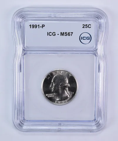 1991-P Washington Quarter MS67 ICG
