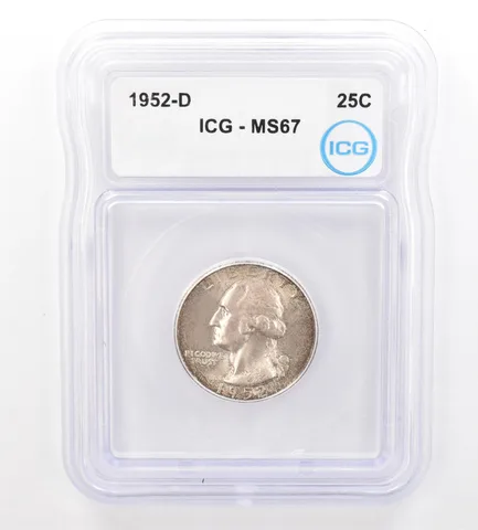 1952-D Washington Quarter MS67 ICG Beautiful Tone *7352