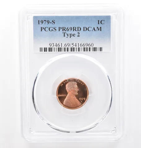 1979-S Lincoln Memorial Cent Type 2 PR69 RD DCAM PCGS Beautiful Tone a7749
