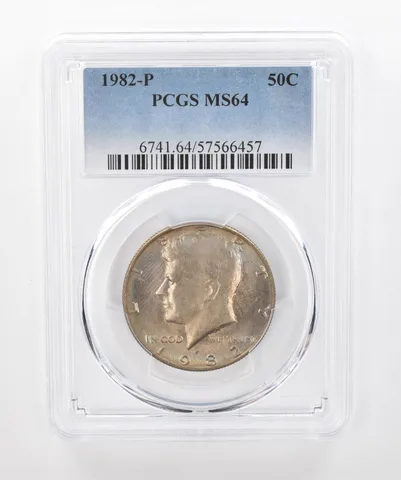 1982-P Kennedy Half Dollar MS64 PCGS Beautiful Tone a1345