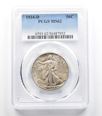1934-D Walking Liberty Half Dollar MS62 PCGS *9600