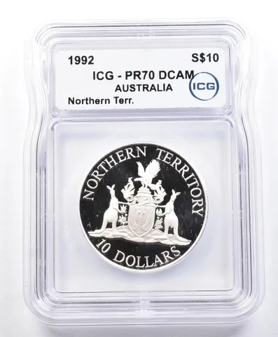 1992 Australia 10 Dollars Silver Northern Territories PR70 DCAM ICG *1592