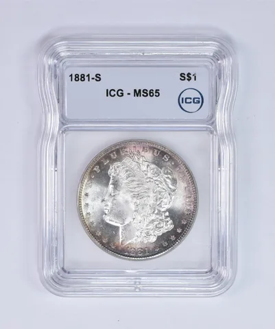 1881-S Morgan Silver Dollar MS65 ICG Beautiful Tone *8014