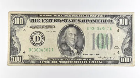 1934 $100 Cleveland OH FRN Green Seal *7076