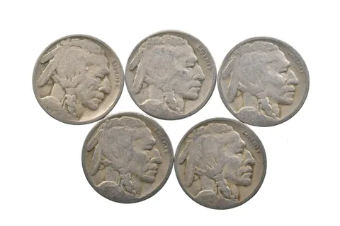 BETTER Lot Worn Date 1929-S 1927-S 1927-S 1927-S Buffalo Nickel Collection *089