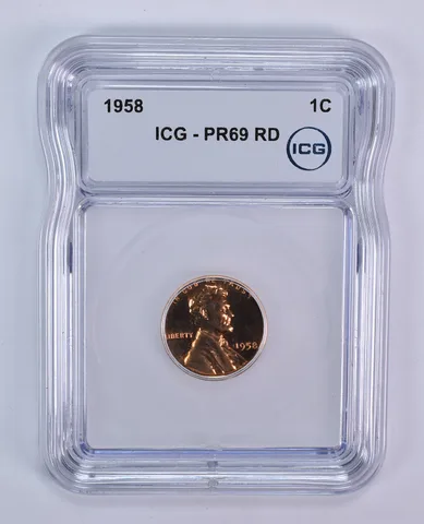 1958 Lincoln Wheat Cent PR69 RD ICG