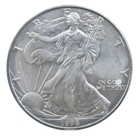 Better Date 1998 American Silver Eagle 1 Troy Oz .999 Fine Silver *655