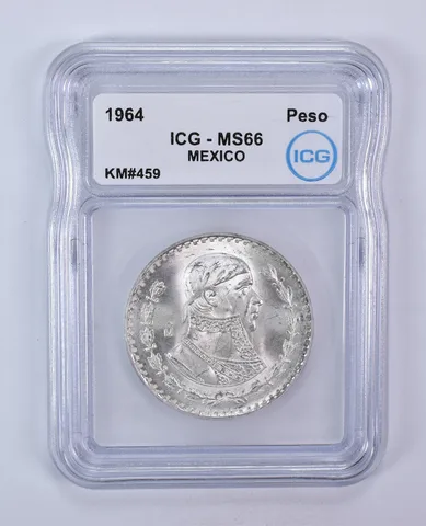 1964 Mexico 1 Peso KM#459 MS66 ICG