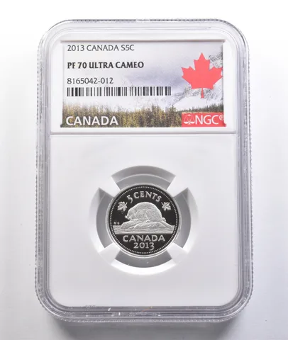2013 Canada 5 Cents Silver PF70 UCAM NGC a6881