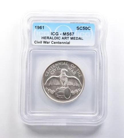 1961 So-Called Half Dollar Civil War Centennial MS67 ICG a7161