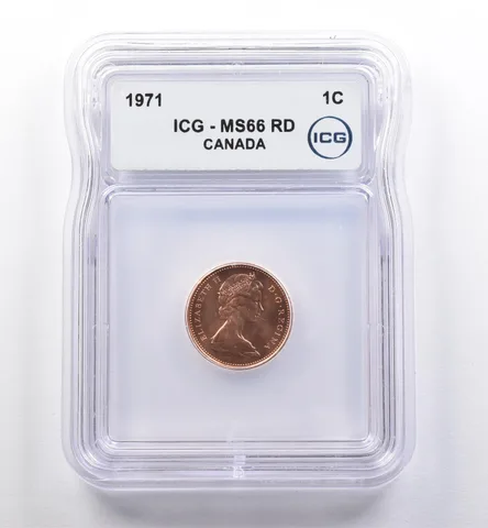 1971 Canada 1 Cent MS66 RD ICG *0224