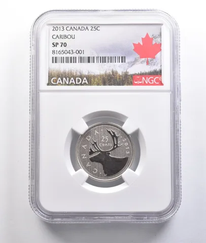 2013 Canada 25 Cents Caribou SP70 NGC *6899