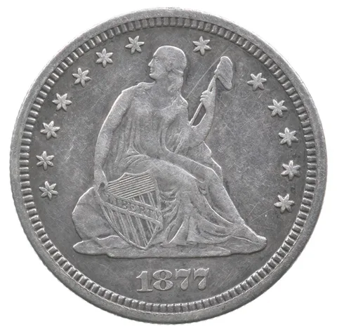 1877-S Seated Liberty Quarter a8880