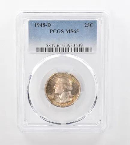 1948-D Washington Quarter MS65 PCGS Beautiful Tone *0963