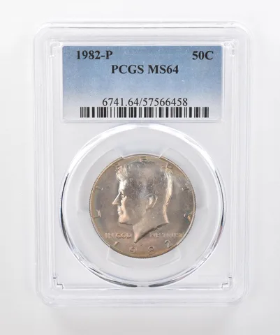 1982-P Kennedy Half Dollar MS64 PCGS Beautiful Tone *1378