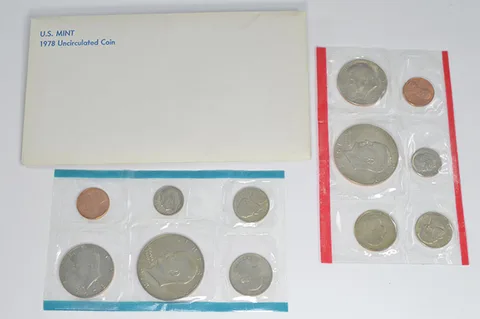 1978 Mint Set with Original Envelope & Flatpacks (12 coins)