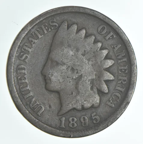 1895 Indian Head Cent AC Average Circ