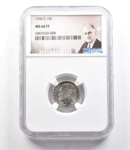 1946-S Roosevelt Dime MS66 FT NGC FS 502 a2571