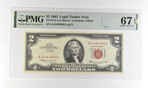 1963 $2 Legal Tender Red Seal Fr#1513 Superb Gem Unc 67 EPQ PMG *4523