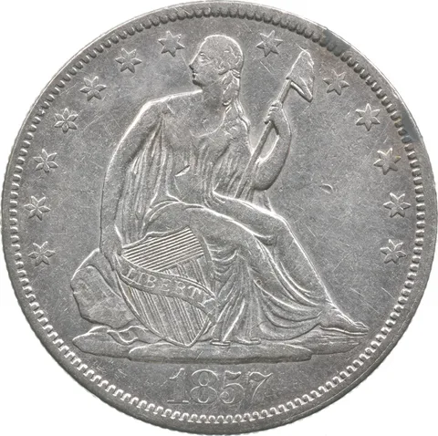 1857 Seated Liberty Half Dollar a3478