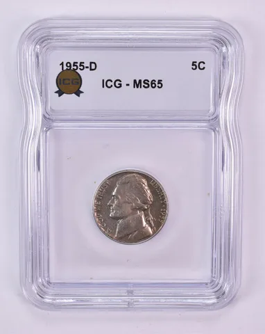 1955-D Jefferson Nickel MS65 ICG