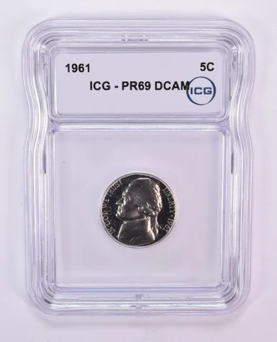 1961 Jefferson Nickel PR69 DCAM ICG