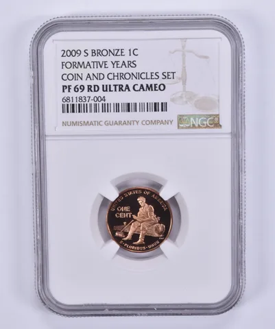 2009-S Lincoln Cent Formative Years Coin & Chronicles PF69RD UCAM NGC