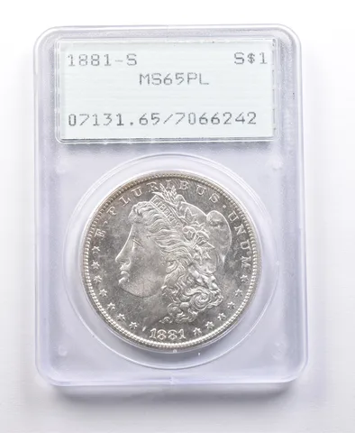 1881-S Morgan Silver Dollar MS65 PL PCGS Rattler *4647