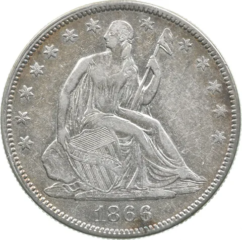 1866 Seated Liberty Half Dollar *3483