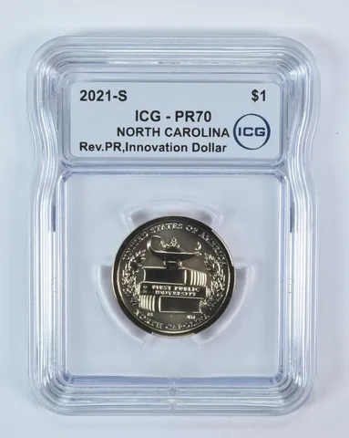 2021-S Innovation $1 1st Public University NC Reverse PR70 ICG