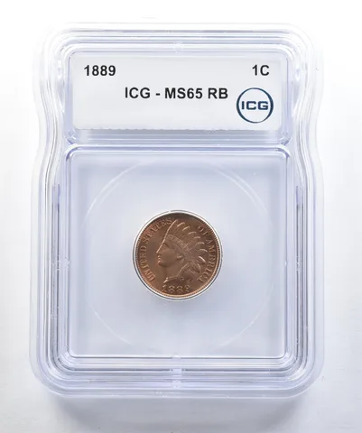 1889 Indian Head Cent MS65 RB ICG *1594