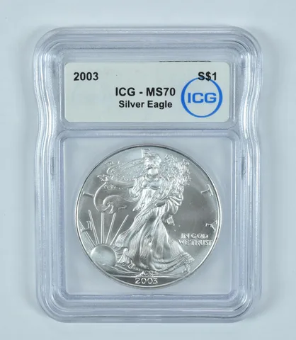 2003 American Silver Eagle MS70 ICG