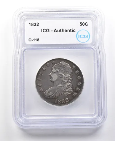 1832 Capped Bust Half Dollar O-118 Authentic ICG *3115