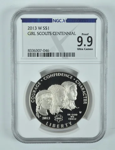 2013-W Girl Scouts Commemorative Silver Dollar Proof 9.9 UCAM NGC X