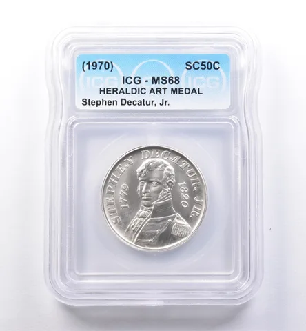 (1970) So Called Half Dollar Stephen Decatur Jr MS68 ICG *8476