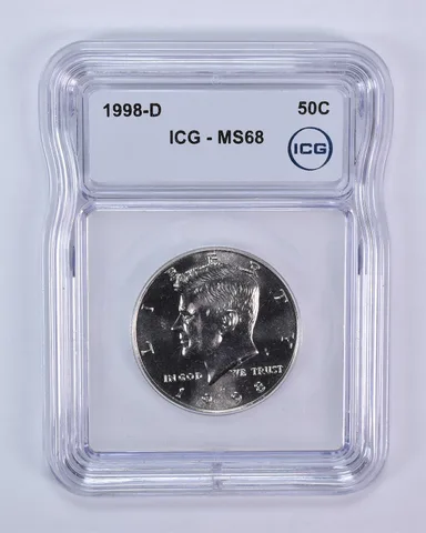 1998-D Kennedy Half Dollar MS68 ICG