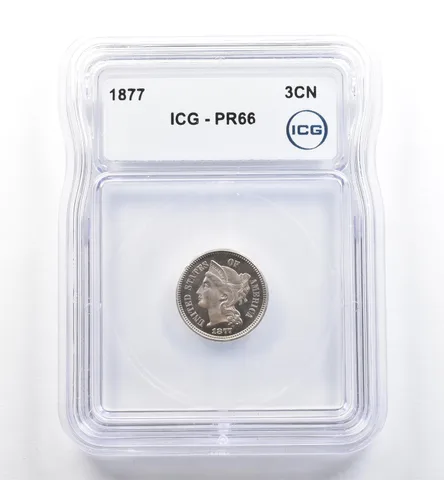 1877 Three Cent Nickel PR66 ICG *6486