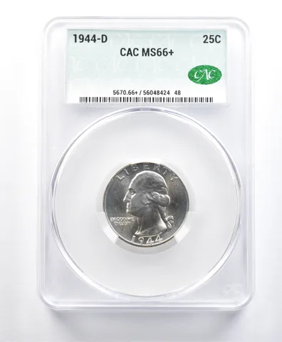 1944-D Washington Quarter MS66+ CAC CACg a0945