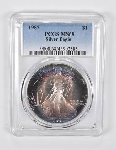 MS68 1987 American Silver Eagle PCGS a1791