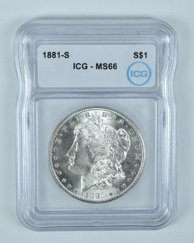 1881-S Morgan Silver Dollar MS66 ICG
